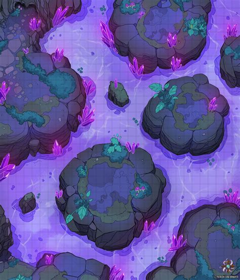 Crystal Cave Battle Map X R Dndmaps