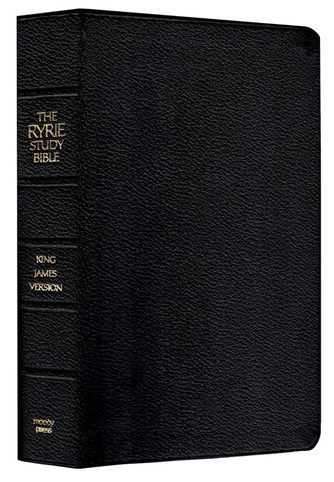 The Ryrie Study Bible King James Version Black Genuine Leather By