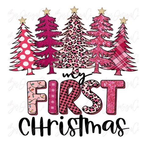 My First Christmas Png Pink Buffalo Plaid Santa Baby Christmas