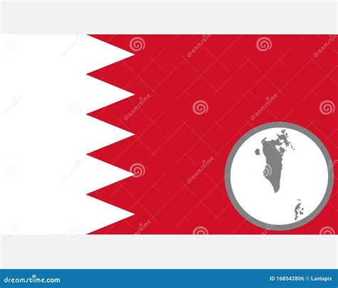 Flag and map of Bahrain stock vector. Illustration of marketing - 168542806