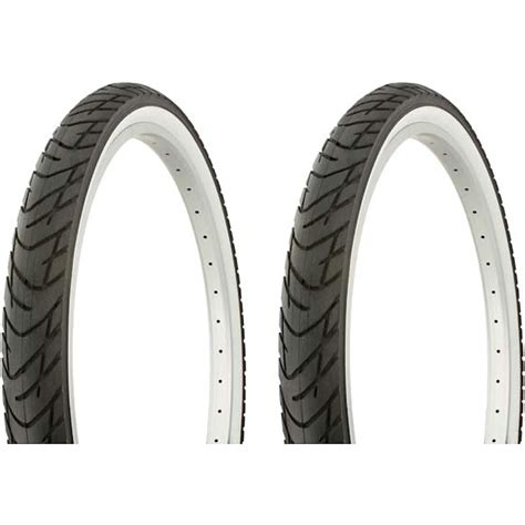 Bilot Tire Set 2 Tires Two Tires Duro 26 X 2 125 Black White Side