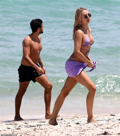 Kimberley Garner Shows Off Her Incredible Figure In Purple Bikini And Skirt Daily Mail Online