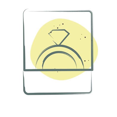 Icon Engagement Ring Related To Ring Symbol Color Spot Style Simple