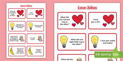 Love Joke Matching Cards Professor Feito Twinkl