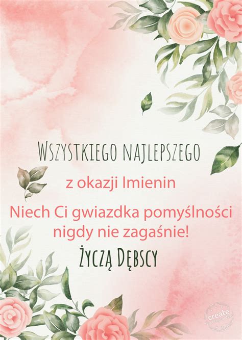 Nasza Kochana Agnieszko Z Okazji Imienin Wszystkiego Najlepszego