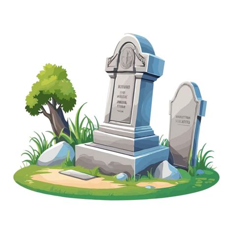 Premium Vector Tombstone Illustration Vector