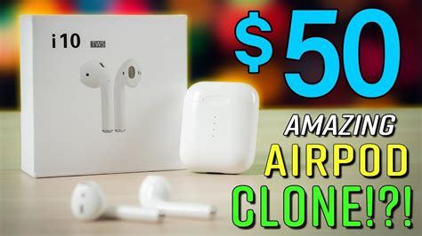 50 Amazing AirPod Clone I10 TWS Wireless Airpods Unboxing