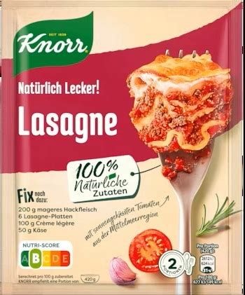 Knorr Fix Lasagne Bez Cukru 43g DE 15030727749 Allegro Pl