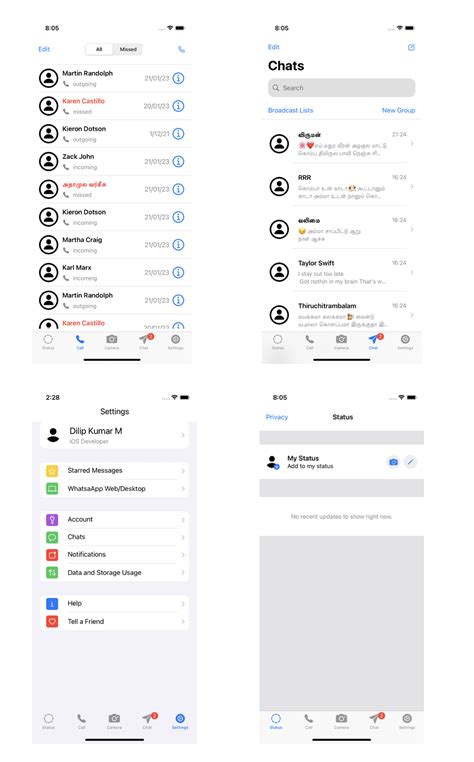GitHub Dilip210197 WhatsApp UI IOS Swiftui I Trying To Replicate The