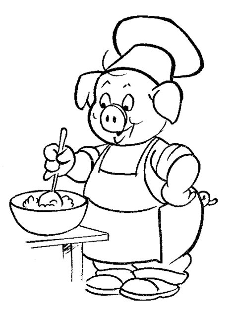 Desenhos De Porco Cozinheiro Para Colorir E Imprimir Colorironlinecom