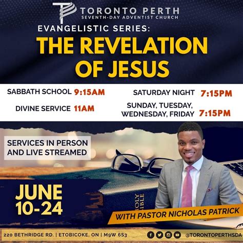 The Revelation Of Jesus Adventist Ontario Conference Website