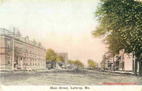 Lathrop Missouri Main Street Vintage Postcard Photo