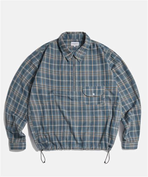 Musinsa Espionage Vintage Plaid Pullover Shirt Blue