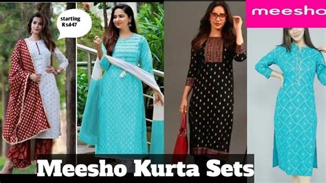 Huge Meesho Kurta Sets Haul Omg Sabse Sasti Kurti Sets Start Rs 347