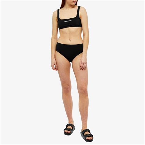 Jil Sander Women S Logo Bikini In Black Jil Sander