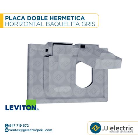 PLACA DOBLE HERMETICA HORIZONTAL LEVITON