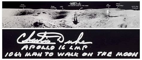 Lot Detail Charlie Duke Signed 40 Panoramic Photo Of The Lunar