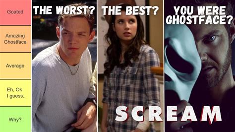 Ranking All The Ghostfaces In The Scream Franchise Youtube