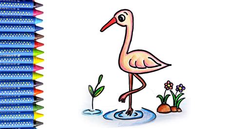 How To Draw Simple Heron Easy Heron Drawing Easy Step By Step Heron