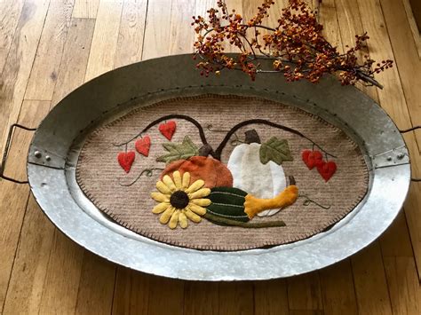 October Fest Wool Applique Pattern For Autumn Featuring Etsy Canada