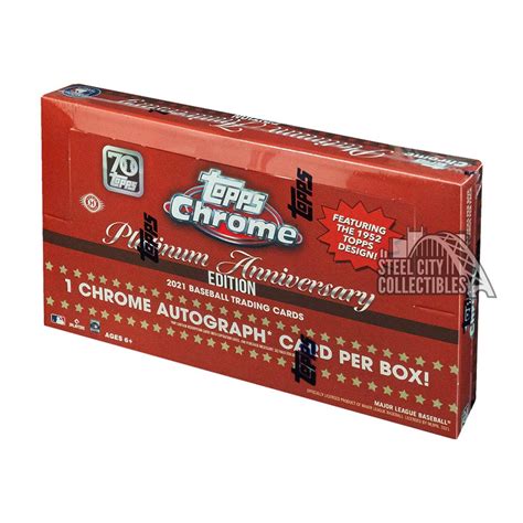 2021 Topps Chrome Platinum Anniversary Baseball Hobby Box Steel City