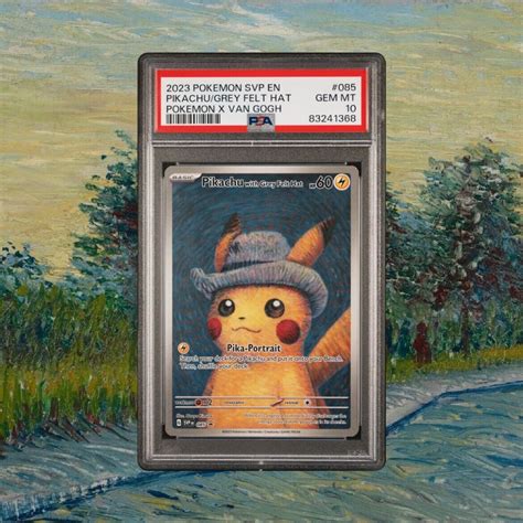 Mavin Pikachu With Grey Felt Hat 085 Promo Card Pokemon X Van Gogh