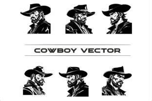 Cowboy Face Vector Illustration Graphic by uroboros130875 · Creative ...