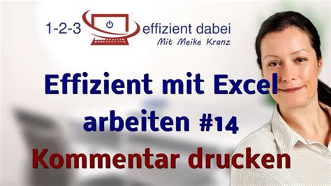 Effizient Mit Excel Arbeiten 14 Kommentar Drucken YouTube