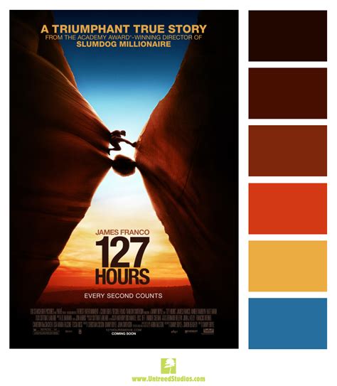 Color Palette Based On The Movie Poster For 127 Hours Best Movie