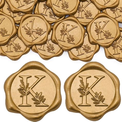 Amazon Swangsa Pack Letter K Wax Seal Stickers Antique Gold