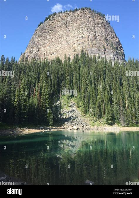 A Vertical Scenic View Of The Big Beehive Mountain In Alberta Canada