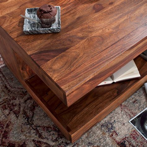 Table Basse X X Cm En Bois De Sheesham Massif Maison Et Styles