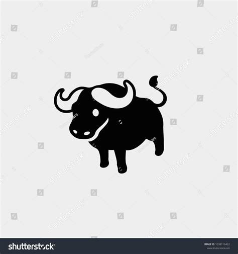 Buffalo Icon Vector Buffalo Illustration Stock Vector Royalty Free