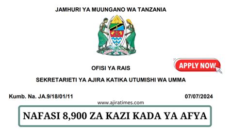 Ajira Portal Vacancies Tanzania