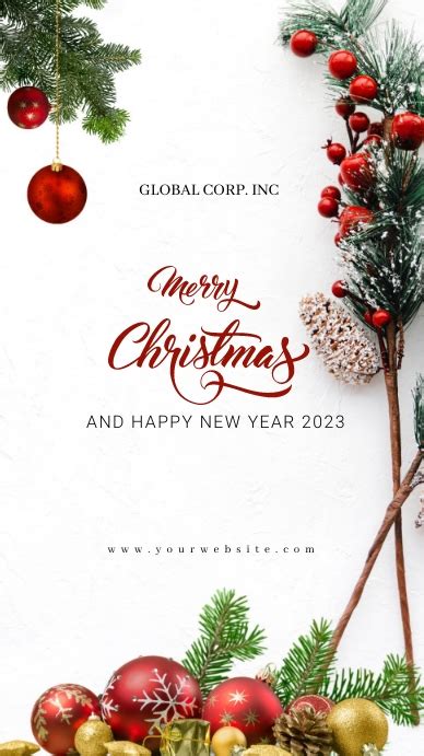 Corporate Christmas Card Design Template Postermywall