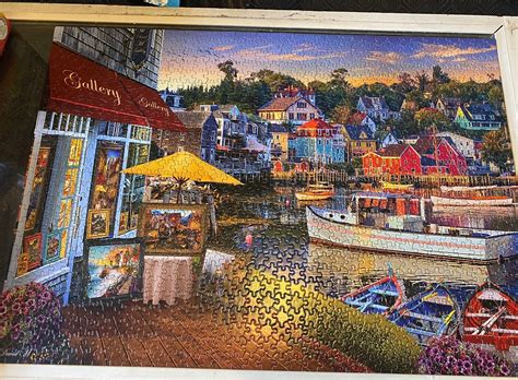 David Maclean 1000 Piece Jigsaw Puzzle Harbor Village Ceaco With Poster