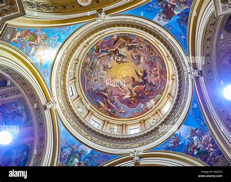 Bergamo Italy January 4 2019 Dome Of The Chiesa Prepositurale Di