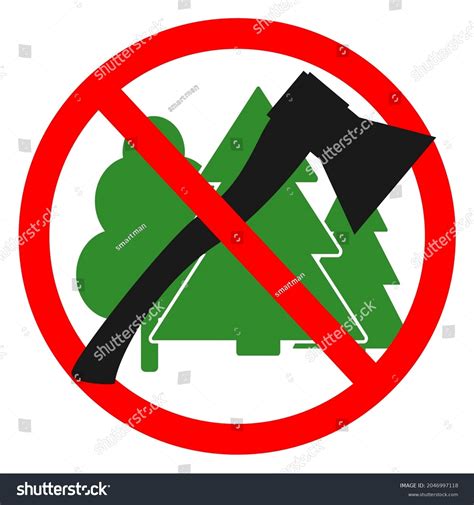 Stop Cutting Trees Clipart