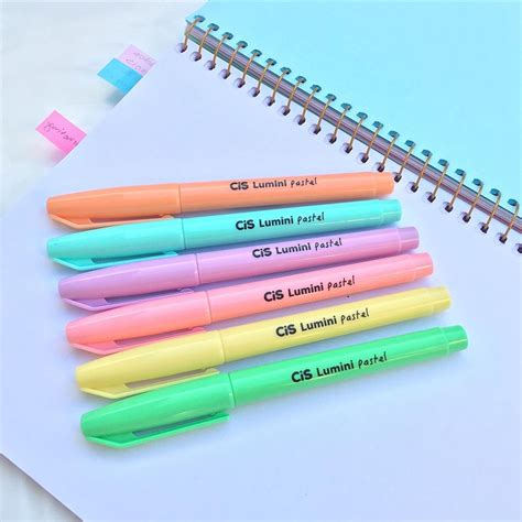 Caneta Marca Texto Cis Lumini Pastel Estojo Cores