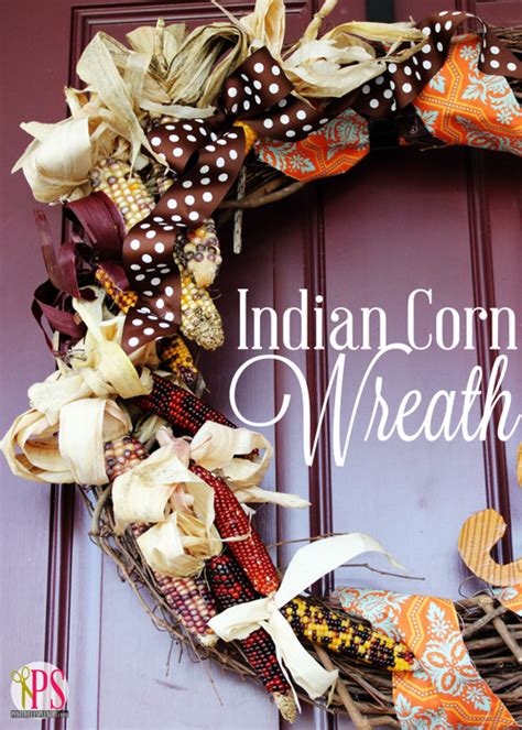 Indian Corn Fall Wreath Tutorial