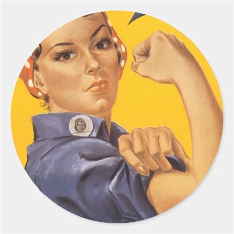 Vintage War Poster Rosie The Riveter Stickers Zazzle