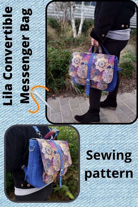 Lila Convertible Messenger Bag Sewing Pattern Sew Modern Bags