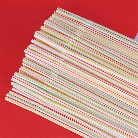 Konghyp Disposable Plastic Straws Bent Diy Straws For Milk Tea And