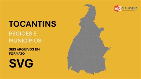 Mapas De Tocantins Municípios E Regiões Em Svg Mapas Br