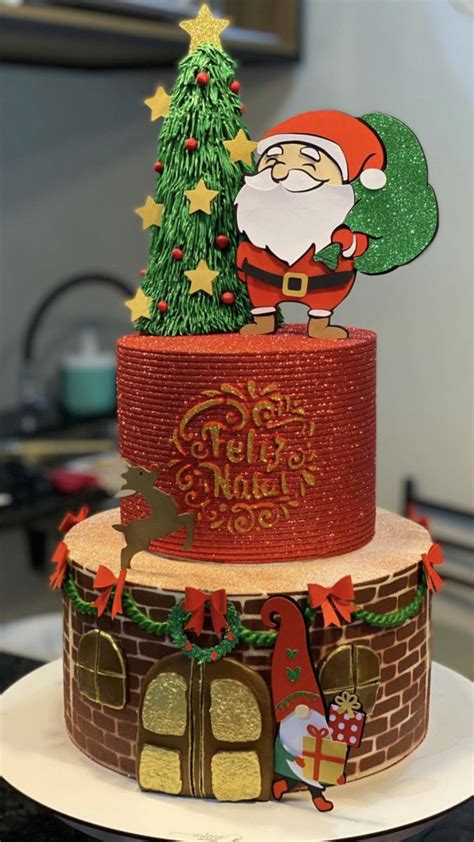 Pin De Rivalquiria Silva Em Bolo De Natal De Andar Bolo De Natal