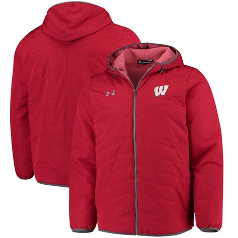 Under Armour Wisconsin Badgers Red Collegiate Hybrid Performance Full