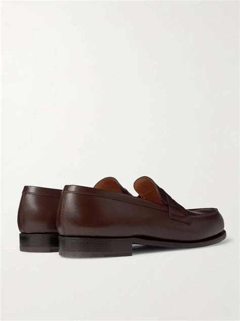 Dark Brown 180 Moccasin Leather Loafers Jm Weston Mr Porter