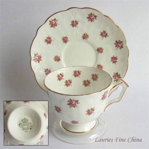 Free Shipping Aynsley 158 Tiny Pink Roses On White Bone China Tea Cup