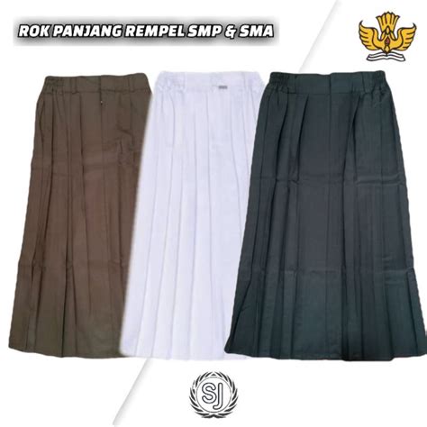 Jual Rok Rempel Smp Sma Panjang Seragam Sekolah Smpsma Bawahan Rok