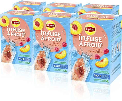 Lipton Infuse Froid P Che Framboise Eau Froide Infus E Boisson D